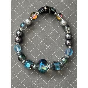 Glam Handmade Glass Pearls Bracelet Set Classy Unique Future-Core